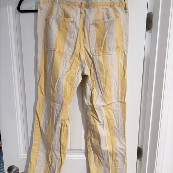 J. Crew Yellow and White Striped Straight Leg Pants - Picture 3 of 3